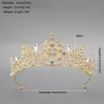 Сверкающие аксессуары для волос из сплава со стразами, корона, тиара, детская, для маленькой принцессы, свадебная тиара, корона, ювелирные изделия высокого класса