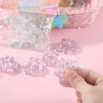 Сверкающие кошачьи лапки, щипковая игрушка, прозрачные мини-милые сенсорные игрушки, детский подарок на день рождения style A