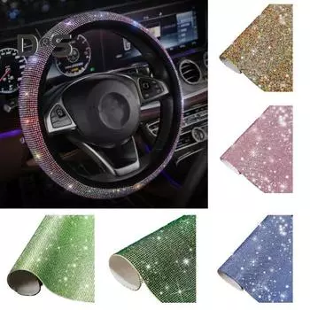 Сверкающие наклейки со стразами, самоклеящиеся, аккуратно уложенные, легко режутся, листы со стразами, украшения своими руками светло-синий