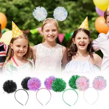 Сверкающие полоски фольги, повязка на голову ручной работы, рождественский модный аксессуар для волос для косплея, вечеринок, дней рождения фиолетовый