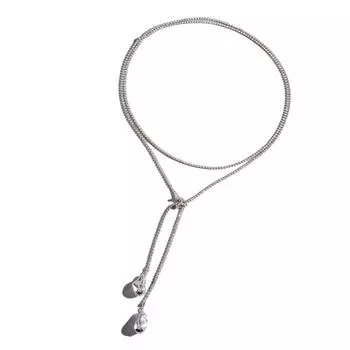 Сверкающие стразы, многослойное ожерелье, штабелируемые украшения, изящная длинная цепочка, шейная цепочка, украшения для повседневного или праздничного наряда