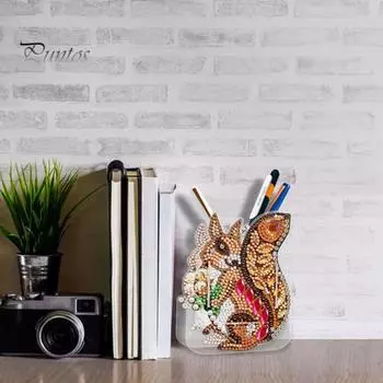 Сверкающий алмазный художественный держатель для ручек, яркий цвет, очаровательный узор, сделай сам, ремесло, навыки рук, улучшение держателя для кисти, орнамент C