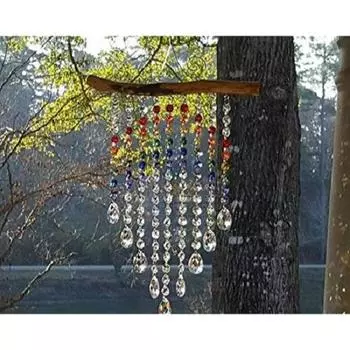 Сверкающий хрусталь K9 Хрустальный подвесной радужный ловец солнца Красивое подвесное украшение для балкона, сада A11