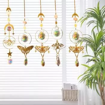 Сверкающий «Ловец солнца» с эффектом светоотражающей цепочки. Потрясающий визуальный яркий цветной подвесной кулон на окно для вечеринки. A