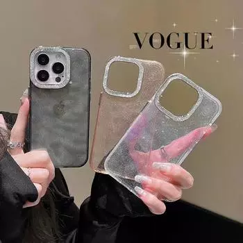 Сверкающий розовый прозрачный чехол для iPhone 11/12/13/14/15 iPhone14