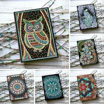 Сверкающий страз DIY блокнот для создания воспоминаний A5 водный горный хрусталь живопись дневник рисунок блокнот 15x20cm жёлтый