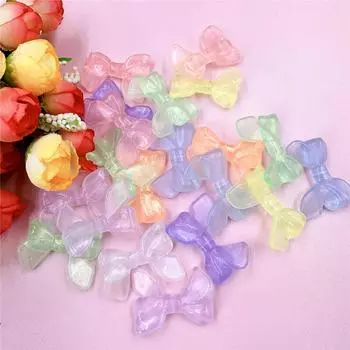 Сверкающий зеленый лук, розовый прозрачный бант, бусины, аксессуары, браслет «сделай сам», аксессуары для волос, ожерелье из бисера, акриловый материал