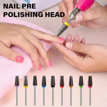 Сверла для ногтей из вольфрамовой стали Фрезерный станок Средство для снятия лака с ногтей Маникюрные инструменты Фреза для ногтей Маникюрный педикюрный инструмент B