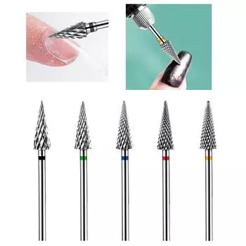 Сверла для ногтей Сверла для ногтей из вольфрамовой стали Фрезы для ногтей Инструменты для дизайна ногтей для маникюра и педикюра 2