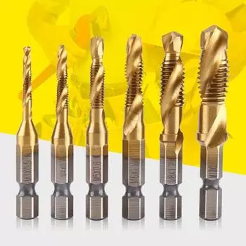 Сверла M3-M10, широко используемые высокоэффективные высокоскоростные стальные шестигранные хвостовики Short 8 золотистый