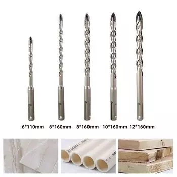 Сверла по плитке из легированной стали SDS PLUS с хвостовиком из карбида вольфрама для керамического камня 6*110/8*160 мм опционально