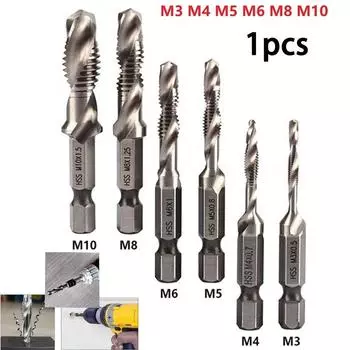 Сверла с шестигранным хвостовиком HSS 4341 Ручная дрель Шестигранный патрон Резьбонарезной станок