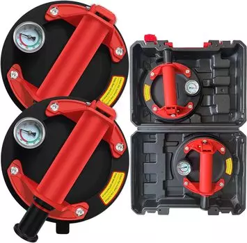 Сверление плитки, вакуумная присоска, 8 дюймов, 250 кг, несущая способность, сверхмощный вакуумный подъемник для гранитной плитки, стекла, ручной подъем, 1 шт. жёлтый