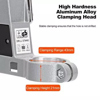 Сверлильный станок, настольный зажим, инструмент для ручной дрели, рабочая станция, регулируемая настольная одноотверстие серебряный