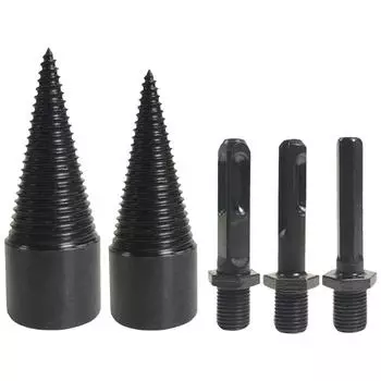 Сверло 32+42 мм, раздельный сверлильный инструмент с квадратным/круглым/шестигранным хвостовиком, сверло для раскалывания дров, винтовые конусы для ударной дрели