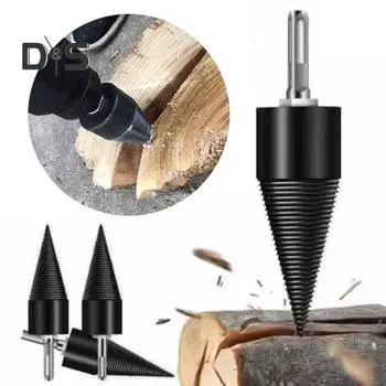 Сверло для колки дров 42 мм, сверло для колки дров с круглыми, шестигранными и квадратными ручками, электрические дрели, конусные отвертки 42