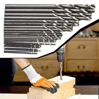Сверло для молотка, хвостовик штифта, тиски, 25 шт., набор мини-сверл HSS, стальные штифты