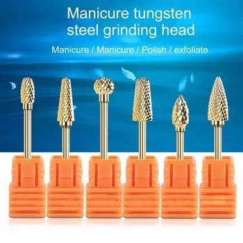Сверло для ногтей из вольфрамовой стали, инструмент для снятия гель-лака, фрезерный инструмент для педикюра и маникюра 9