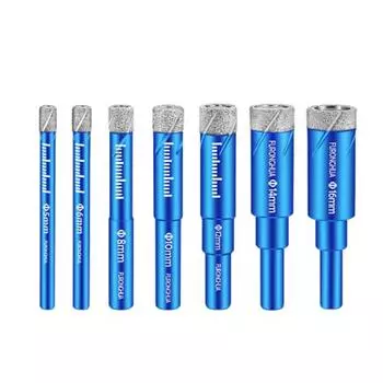 Сверло для плитки, керамика, синее + серебро, 5–16 мм, алмазное сухое сверло, кольцевая пила 5mm