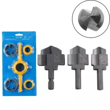Сверло для расширения водопроводной трубы Сверло PPR Step Drill Bit Размер для изготовления резьбы из ПВХ Инструменты для резьбы из пластиковых труб Инструмент для ремонта сантехники
