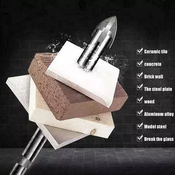 Сверло для тяжелых условий эксплуатации для керамической плитки, мрамора и стекла, легкое удаление сколов 6mm