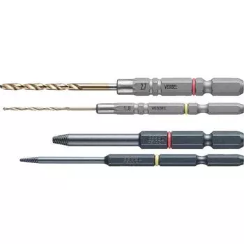 Сверло для удаления винтов VESSEL, тонкое, 2 типа, сорванные винты, дробленые винты M3~M6 NEJ-45, подлинный оригинал из Японии