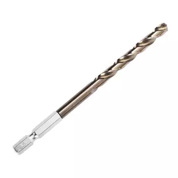 Сверло по металлу ROGAPER с шестигранным хвостовиком из кобальтовой быстрорежущей стали M35 с титановым покрытием HSS-Co 6,5 мм (Металл/Металлообработка)