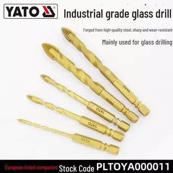 Сверло по стеклу Yiertuo 1/4 с шестигранной ручкой (3-12mm) для плитки и мрамора 3mm