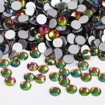 Сверло с плоским дном из хрустального стекла для самостоятельного дизайна ногтей, аксессуары для ювелирных изделий с бриллиантами, круглые стразы, кукла для мобильного телефона, наклейки для ногтей ss5/1.7-1 1440 pcs