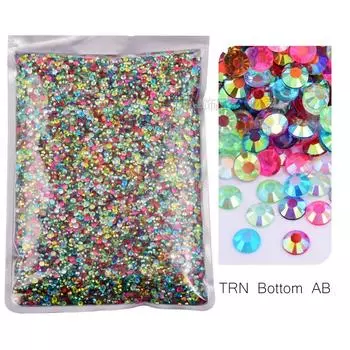 Сверло с плоским дном из смолы, прозрачное дно, цвет Ab, маникюрное сверло с наклейкой Violent Bear, сверло для самостоятельного изготовления чехлов для мобильных телефонов, аксессуары SS30-6mm 5,000 Pcs Half Pack