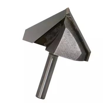 Сверло с V-образным пазом 90 градусов диаметром 1/4 x 1-3/4 дюйма - серебряный инструмент для резьбы по дереву
