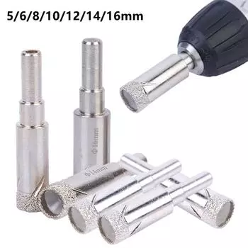 Сверло серебристого цвета с открытым отверстием 5-16 мм, универсальное 6mm