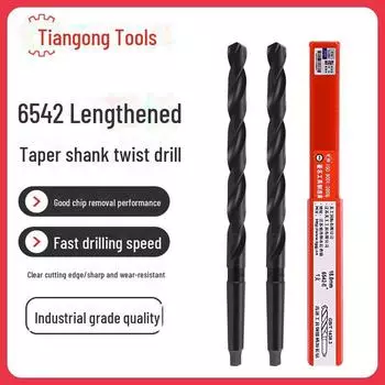 Сверло спиральное Tiangong High-Speed Steel 6542 с удлиненным коническим хвостовиком для нержавеющей стали Non-standard