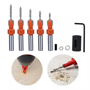 Сверло-зенковка HSS Деревообработка Винты для фаски Сверло-сверло Различные применения для деревообработки Металлообработки 8MM