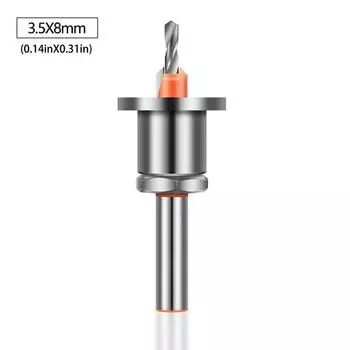 Сверло-зенковка с ограничителем глубины, головка из сплава, ступенчатое сверло по дереву, крепление винтом, для точного сверления