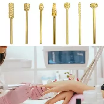 Сверло золотистого тона износостойкие карбидные сверла для ногтей для дома 1