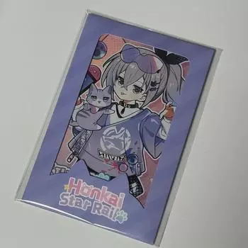 Свернуть Star Rail Eunran Голограмма Фотокарта Кошка