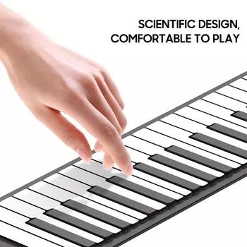 Свернутое пианино с 61 клавишей и встроенным динамиком, 16 тембров, 6 демо, поддержка записи, сустейн-наушники 49 Keys