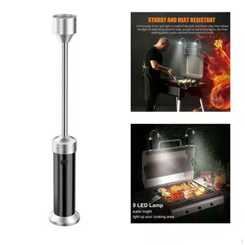 Свет для гриля для барбекю, светильник для барбекю, устойчивый к атмосферным воздействиям для использования в помещении и на открытом воздухе 2pcs lamp with case