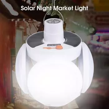 Свет для кемпинга, водонепроницаемый, яркий, на солнечной батарее, портативный, с зарядкой через USB, портативный светильник для барбекю, для кемпинга белый