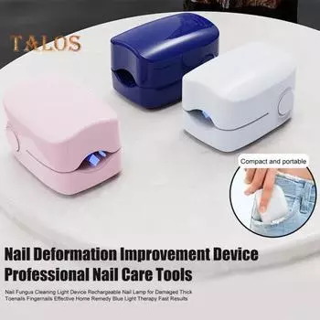 Свет для лечения грибка ногтей 910 нм Инфракрасный свет 460 нм Синий свет Ногти на ногах Очистка ногтей от грибков Устройство для удаления онихомикоза Светодиодная терапевтическая лампа чёрный