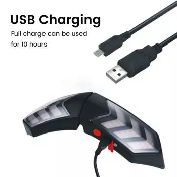 Свет для шлема, перезаряжаемый, высокой яркости, водонепроницаемый, для мотоциклетного шлема, ночной светильник безопасности для мотоцикла