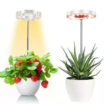 Свет для выращивания растений с автоматическим таймером Высокая яркость с регулируемой яркостью 3 режима освещения Светодиодный светильник полного спектра для растений Настольная лампа для выращивания растений B