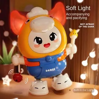 Свет и звуки Электронная игрушка для домашних животных Обучающая ходьба Танцы Движущаяся кукла Детские подарки синий