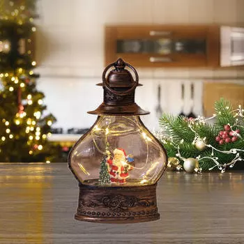 Свет, Рождественский фонарь с подсветкой, сверкающий светодиодный фонарь для сада и дома Santa Claus