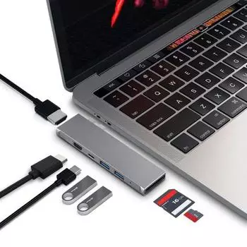 Свет USB-разъем Splitview Интерфейс считывателя карт Двойной порт