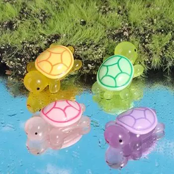 Свет в темноте Фигурки черепах Миниатюры Изделия из смолы Статуэтка черепахи Украшения для сада фей жёлтый