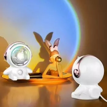 Свет заката Полезное мягкое освещение 2000K Светодиодный светильник заката Настольный светодиодный светильник заката Проекционная лампа Лампа проектора заката Товары для вечеринок розовый