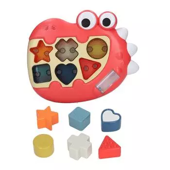 Свет Звуки Форма Сортер Развитие Интеллекта Раннее Образование Форма Познание Игрушка Для Малышей красный