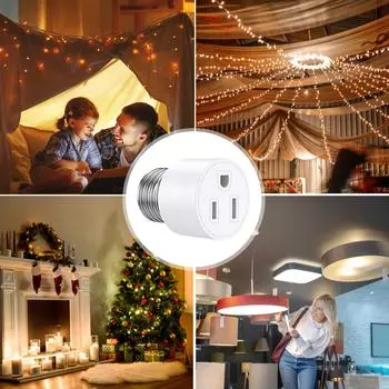 Светильник 1250 Вт термостойкий E26/E27 на 3-контактный адаптер розетки огнестойкий подходит для гаража крыльца подвала